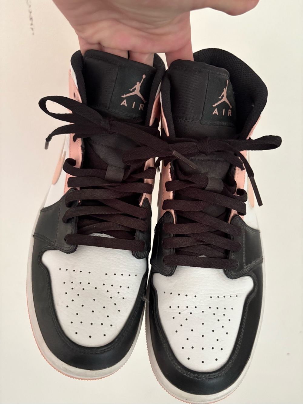 Nike Air Jordan High-Top Sneakers - Black, White & Pink